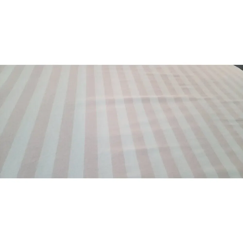 Pottery Barn Cabana Stripe Ruffle Pink White Cotton Twin Duvet Cottage Shabby